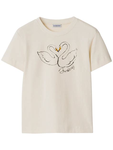 burberry swan shirt|Boxy Swan Cotton T.